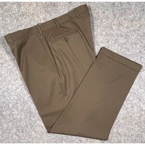 Britches Made In Italy 100% Worsted Wool Pleated Cuffed Dress Pants 42 R
